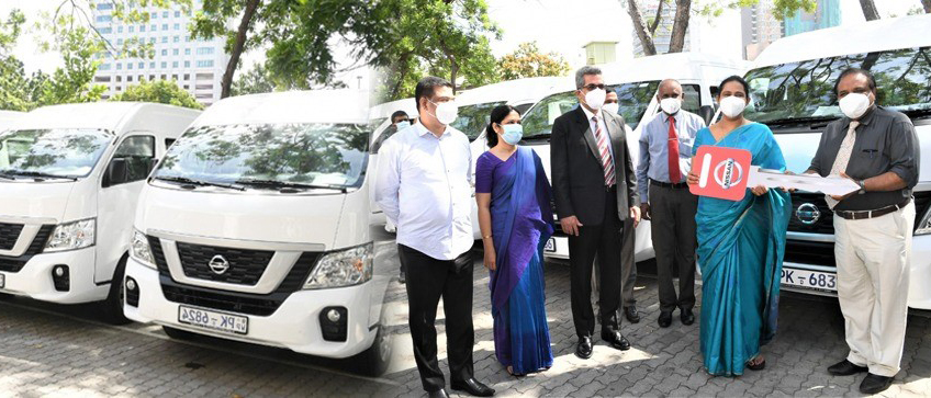 කොවිඩ් මර්දන කටයුතු සදහා දිස්ත්‍රික්ක 09 කට වෑන් රථ
